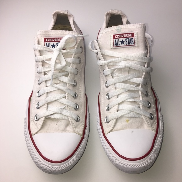 mens white low top converse